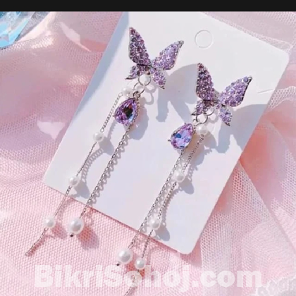 Product Name:  Ladies Long Tassel Earrings Korean Butterfly